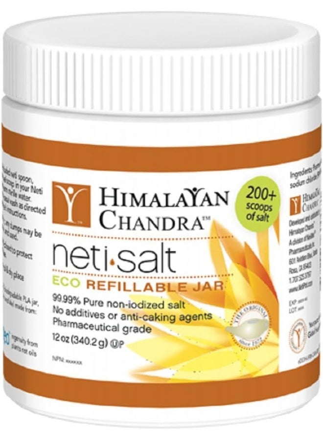 Himalayan Chandra Neti Salt - 12 oz Eco Refillable Jar - Image 1